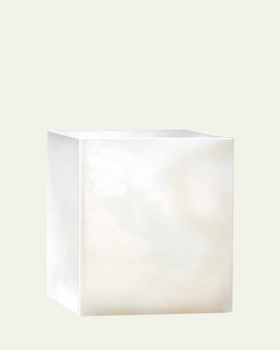 Hielo White Onyx Wastebasket